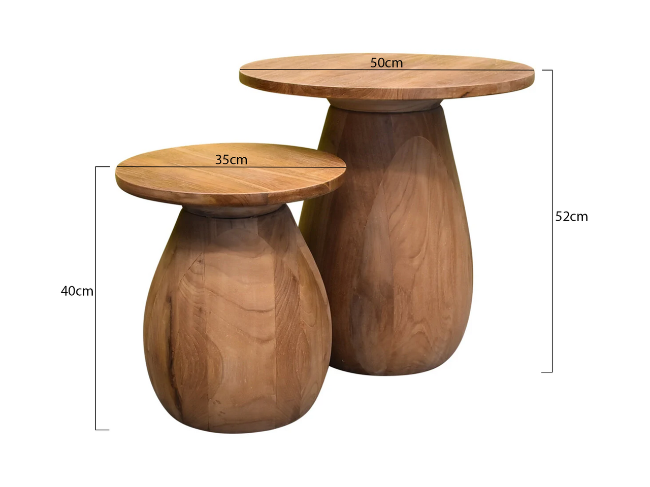 AVH-Collectie Madagascar bijzettafel 35x35xH40 cm AVH-Collectie Madagascar bijzettafel 35x35xH40 cm