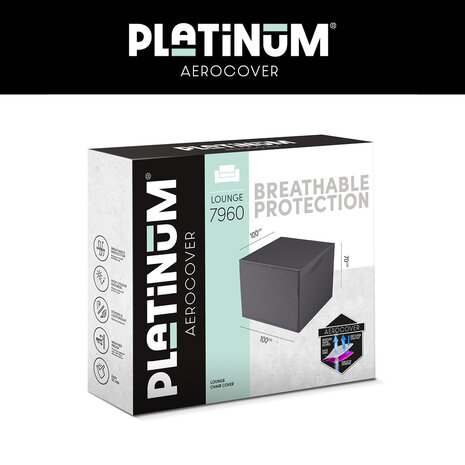 Aerocover Platinum AeroCover Loungestoelhoes 100x100xH70 Aerocover Platinum AeroCover Loungestoelhoes 100x100xH70
