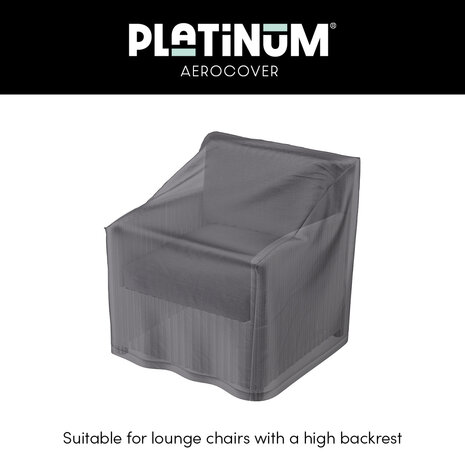 Aerocover Platinum AeroCover Loungestoelhoes hoge rug 80x90xH65/90 Aerocover Platinum AeroCover Loungestoelhoes hoge rug 80x90xH65/90