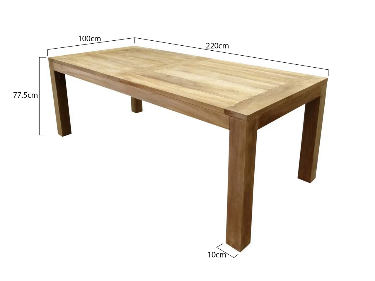 AVH-Collectie Krista dining tuintafel 220x100xH77,5 cm teak AVH-Collectie Krista dining tuintafel 220x100xH77,5 cm teak