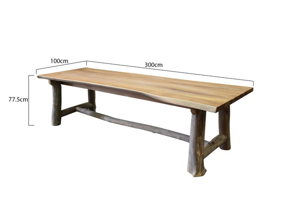 AVH-Collectie Pearl dining tuintafel 300x100xH77,5 cm teak AVH-Collectie Pearl dining tuintafel 300x100xH77,5 cm teak