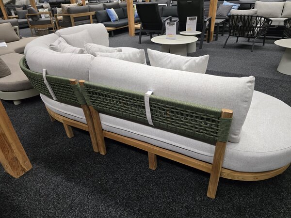 AVH-Collectie Showroommodel Madrid organische hoek loungeset 2 delig teakhout AVH-Collectie Showroommodel Madrid organische hoek loungeset 2 delig teakhout