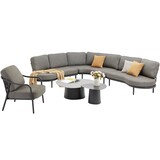 AVH-Collectie Serenno organische loungeset 6 delig antraciet aluminium AVH-Collectie Serenno organische loungeset 6 delig antraciet aluminium