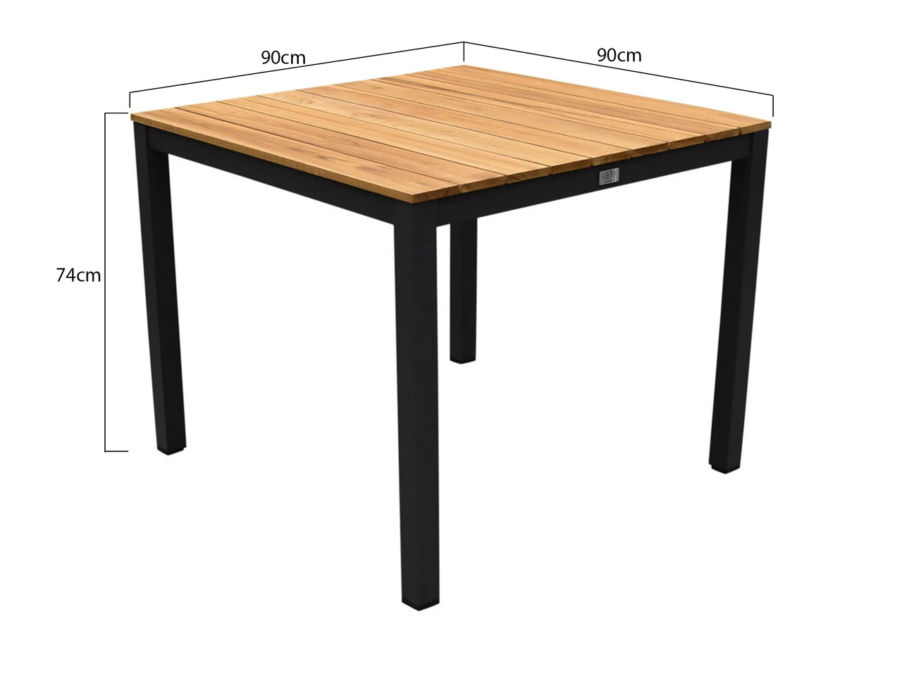 AVH-Collectie Napoli dining tuintafel 90x90xH74 cm teak blad AVH-Collectie Napoli dining tuintafel 90x90xH74 cm teak blad