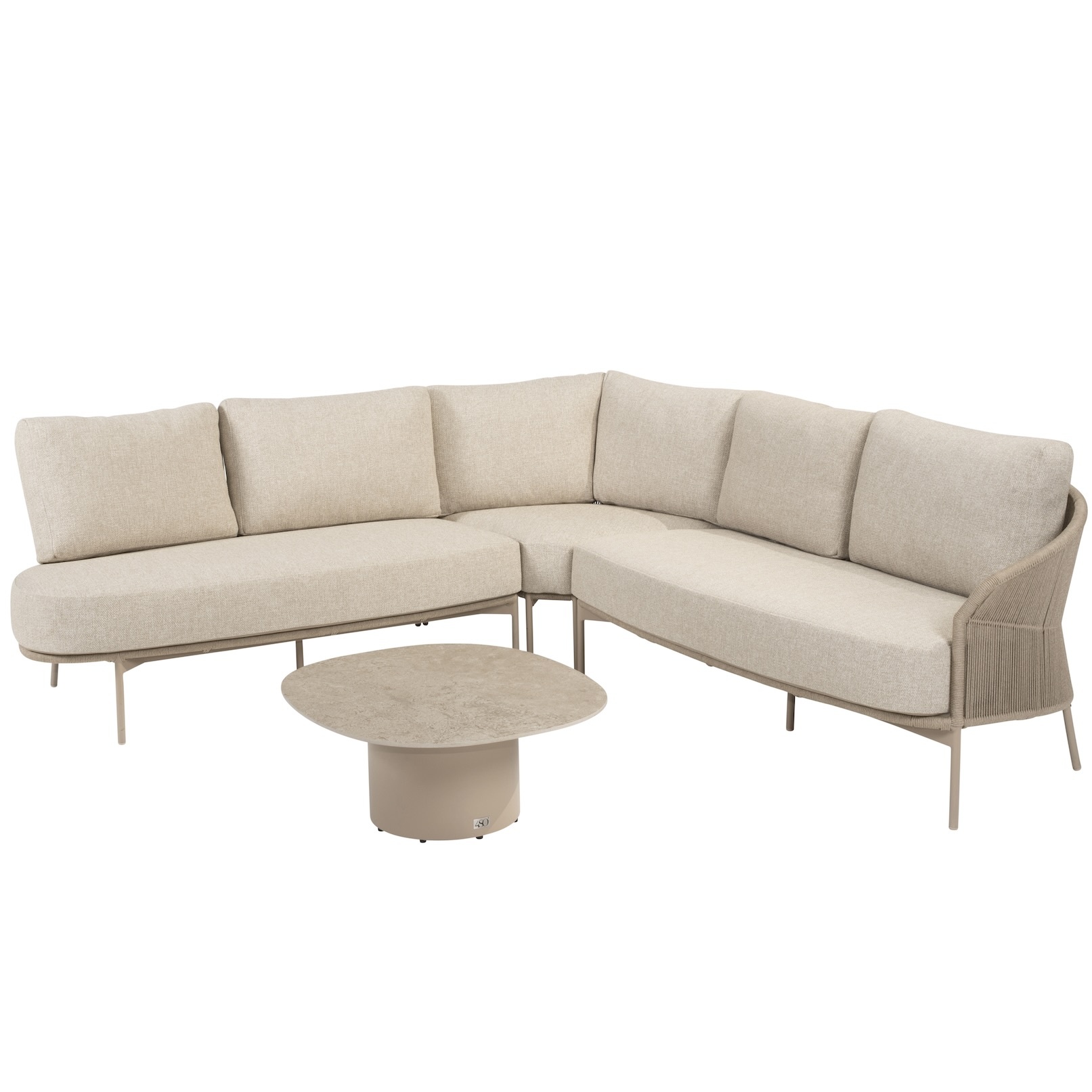 Taste 4SO Florence hoek loungeset 4 delig latte rope 