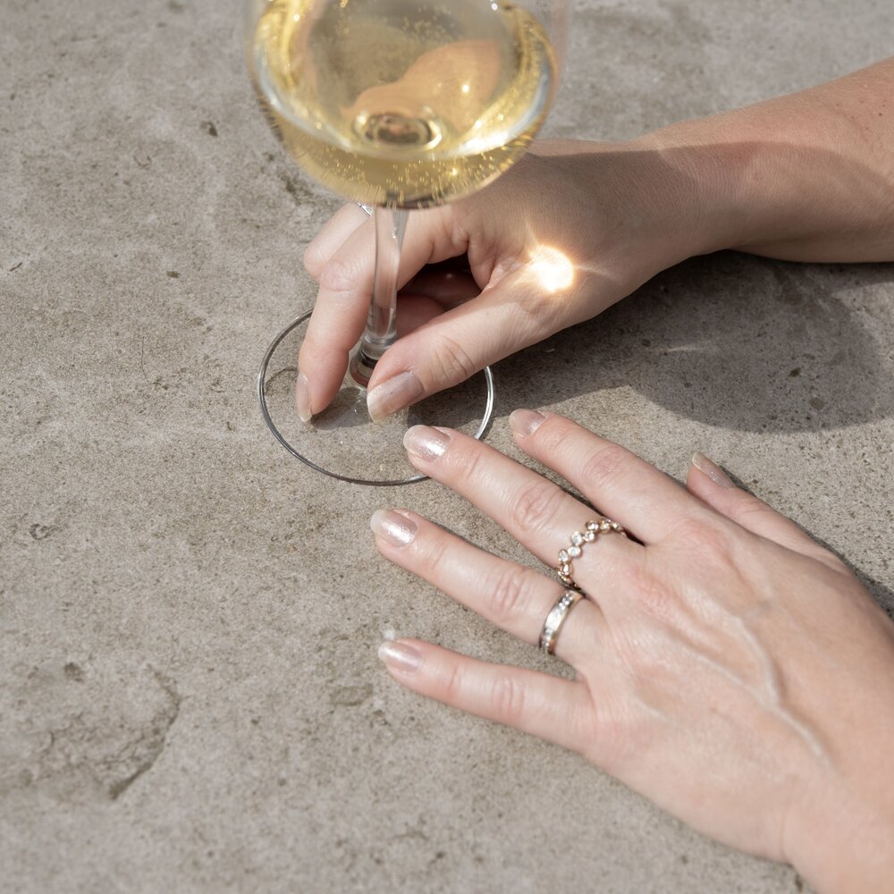 Taste 4SO Florence Prado dining tuinset 160xH75 cm rond 7 delig keramiek latte Taste 4SO