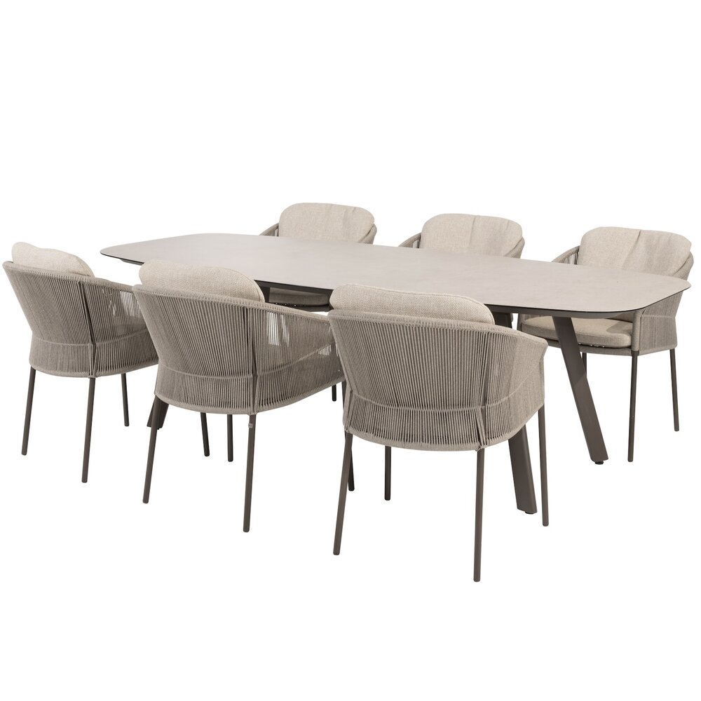 Taste 4SO Florence Manolo dining tuinset 240x103xH75 cm  7 delig terre Taste 4SO