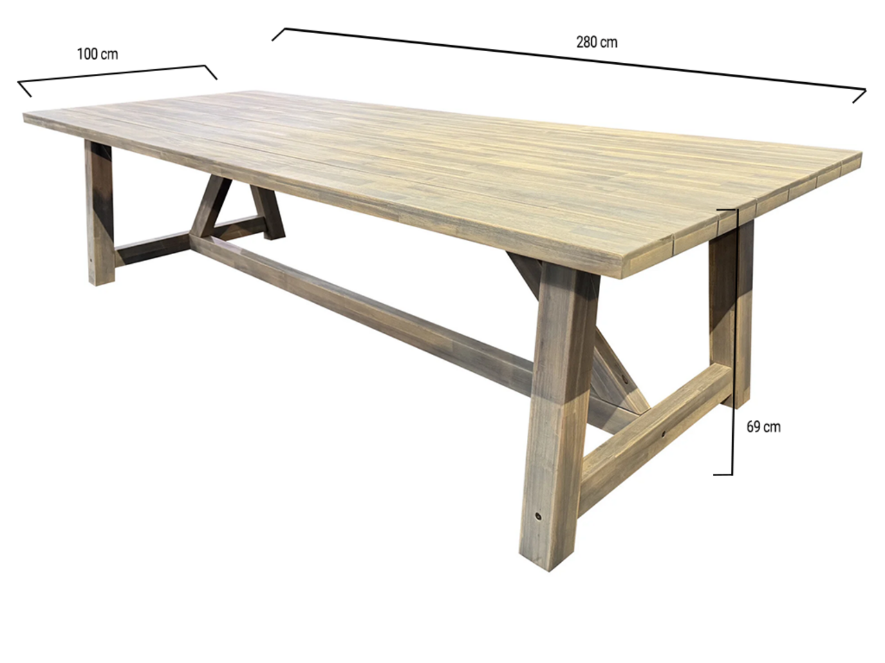 AVH-Collectie Showroommodel Ravello low dining tuintafel 280x100x69 cm acacia AVH-Collectie Showroommodel Ravello low dining tuintafel 280x100x69 cm acacia