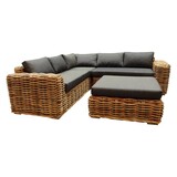 AVH-Collectie Showroommodel Sabuga hoek loungeset 4-delig naturel rotan AVH-Collectie Showroommodel Sabuga hoek loungeset 4-delig naturel rotan