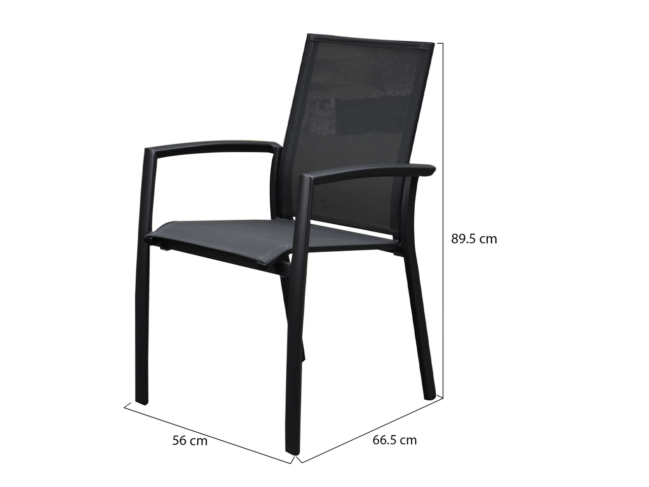 AVH-Collectie Malaga dining tuinstoel stapelbaar antraciet aluminium textileen AVH-Collectie Malaga dining tuinstoel stapelbaar antraciet aluminium textileen