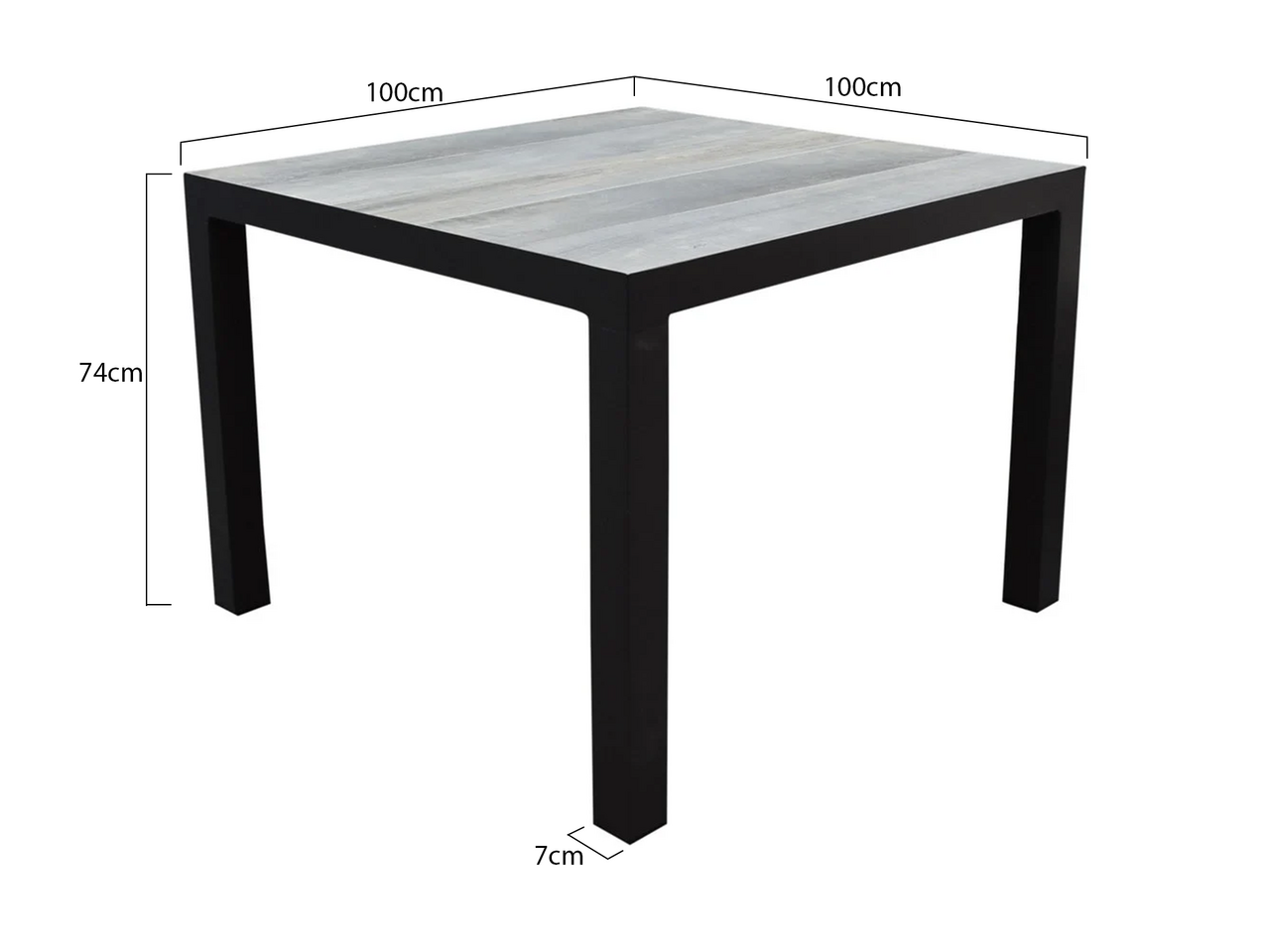 AVH-Collectie Fresno dining tuintafel 100x100xH74cm antraciet AVH-Collectie Fresno dining tuintafel 100x100xH74cm antraciet