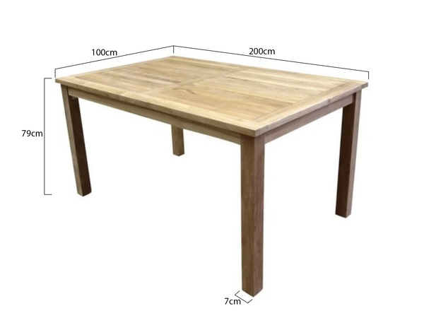 AVH-Collectie Selena dining tuintafel 200x100xH79 cm teak AVH-Collectie Selena dining tuintafel 200x100xH79 cm teak