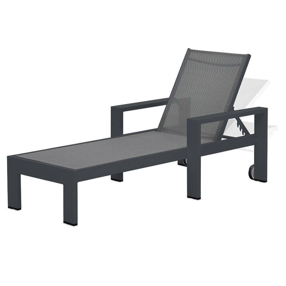 Showroommodel Garden Impressions Cube ligbed aluminium antraciet ( set van 2 )