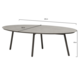 Taste 4SO Salute low dining tafel ovaal 220x105xH69 cm keramiek terre Taste 4SO