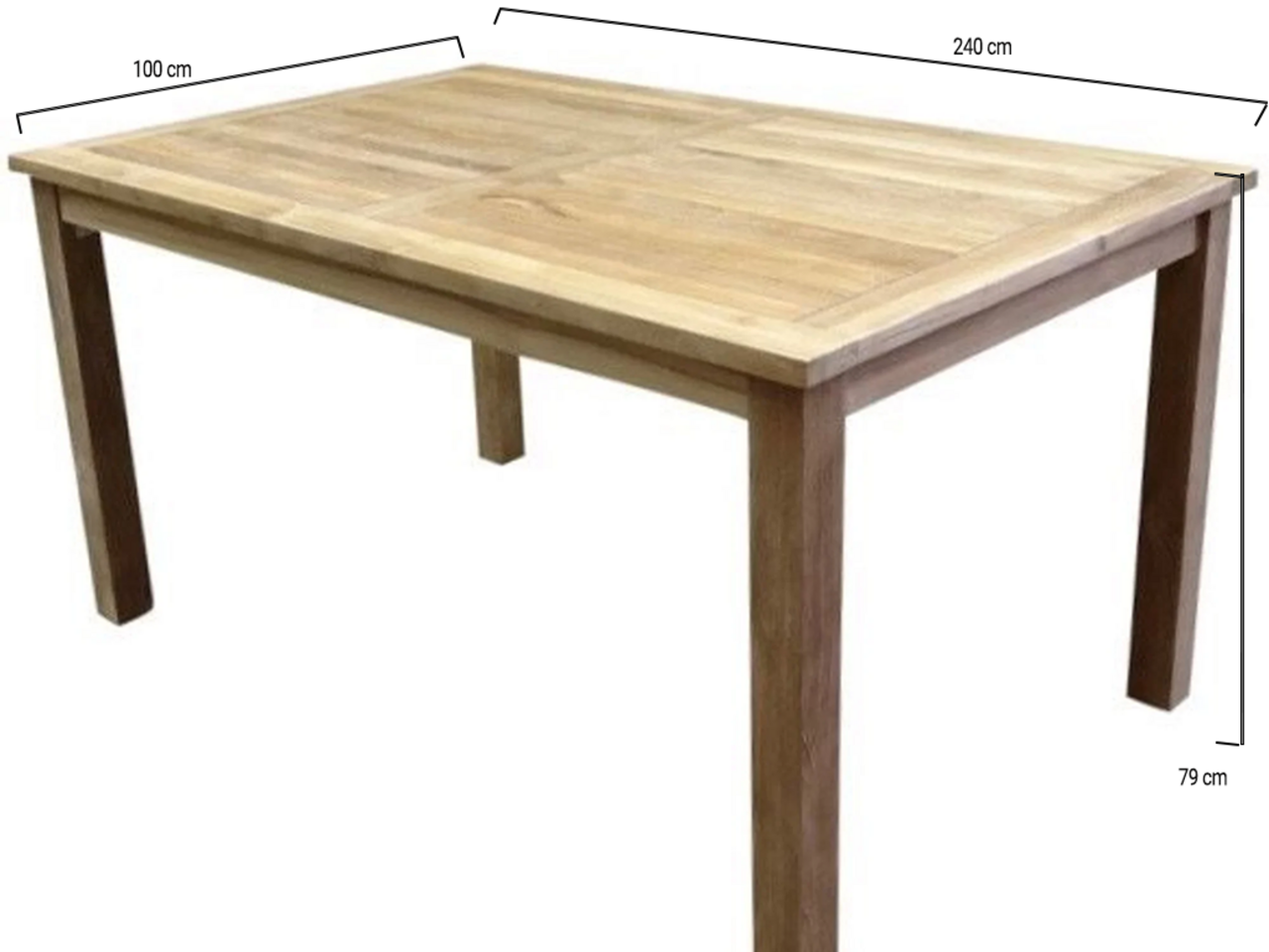 AVH-Collectie Selena dining tuintafel 240x100xH79 cm teak AVH-Collectie Selena dining tuintafel 240x100xH79 cm teak