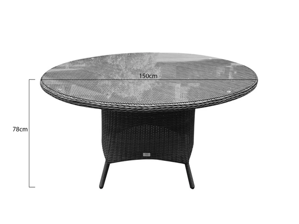 AVH-Collectie Riccione dining tuintafel 150 cm rond antraciet AVH-Collectie Riccione dining tuintafel 150 cm rond antraciet
