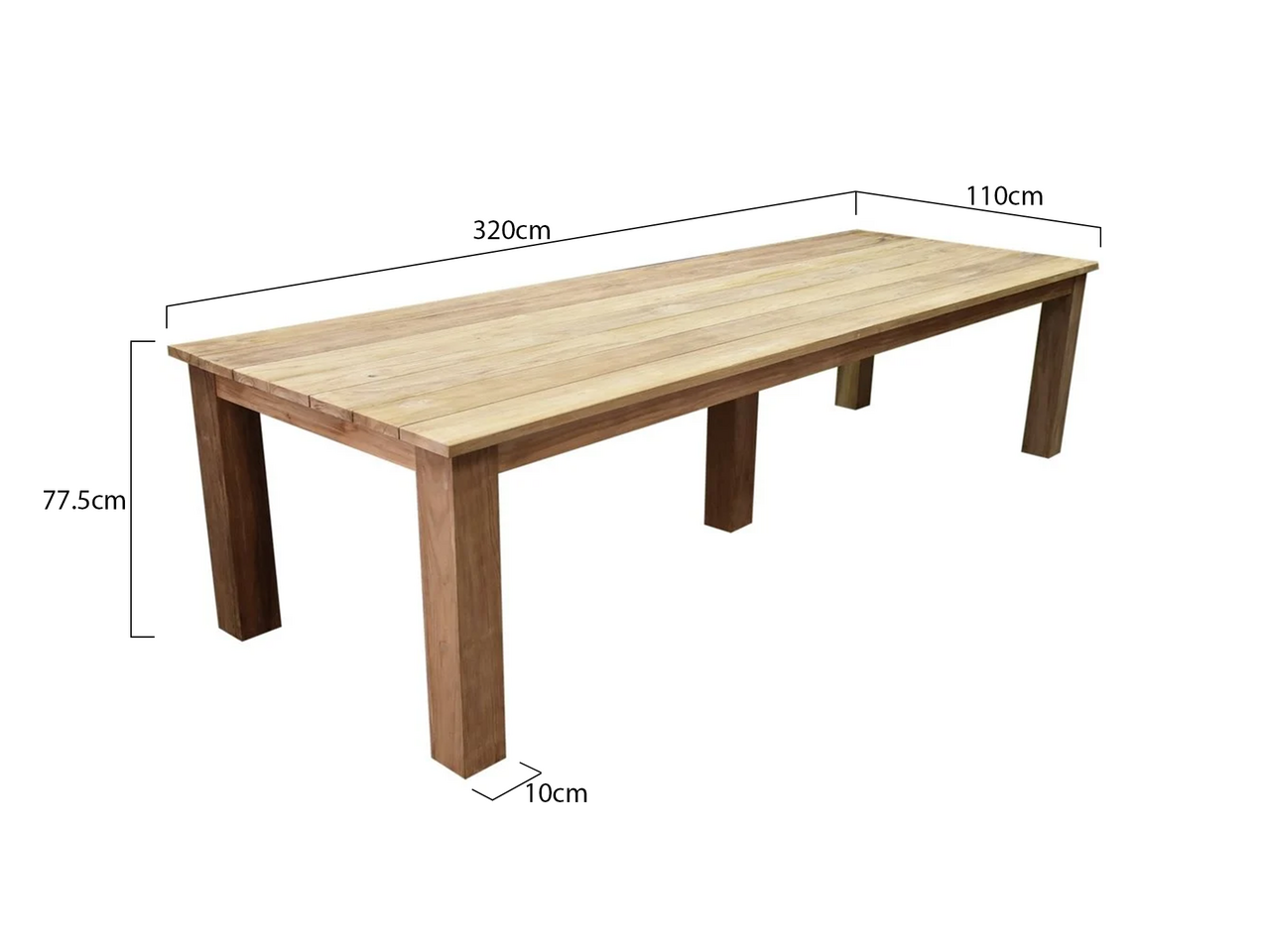 AVH-Collectie Old Java dining tuintafel 320x110xH77,5 cm teak AVH-Collectie Old Java dining tuintafel 320x110xH77,5 cm teak