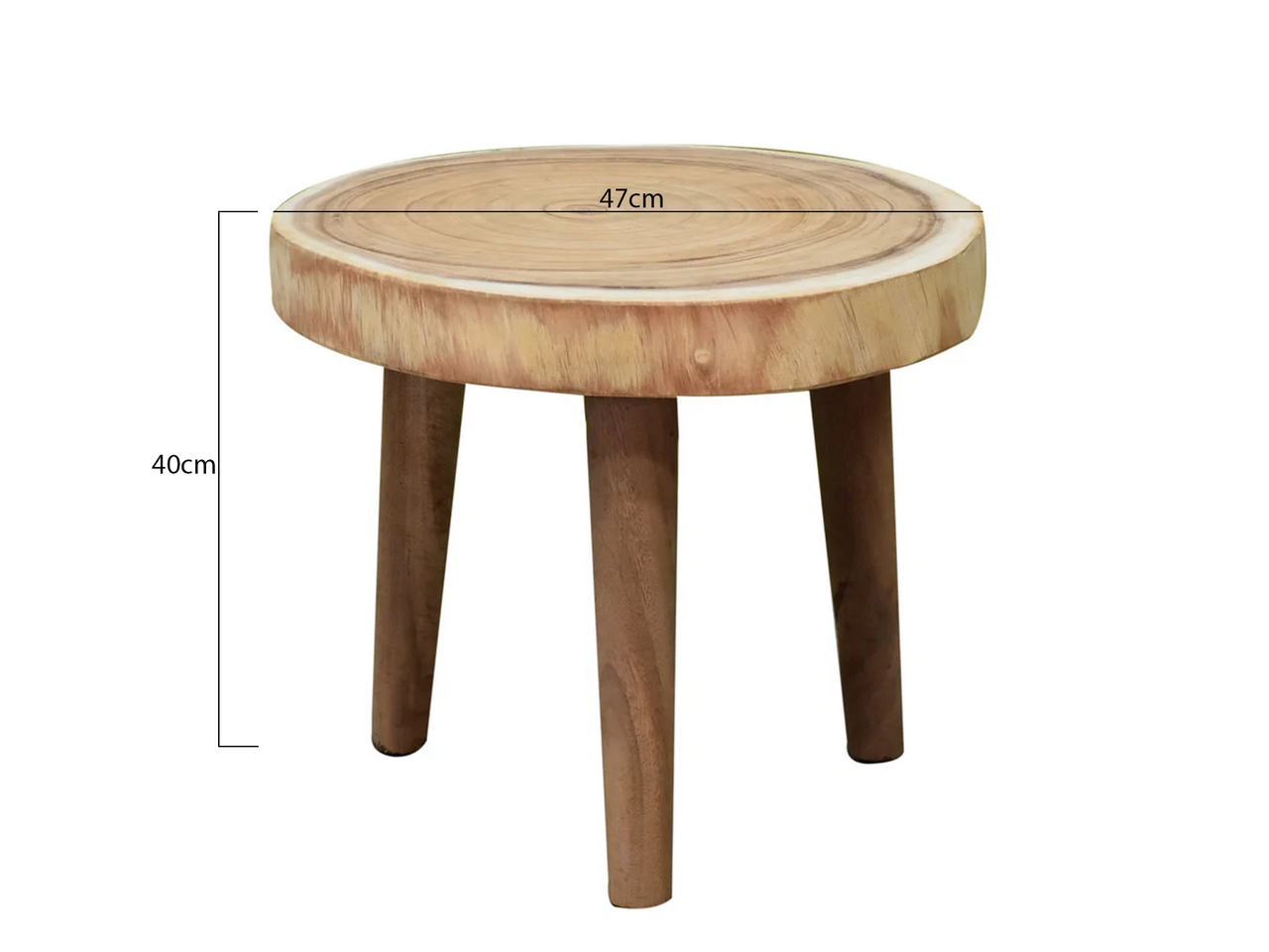 AVH-Collectie Boomstamtafel 47xH40 cm rond – bladdikte 6 cm AVH-Collectie Boomstamtafel 47xH40 cm rond – bladdikte 6 cm