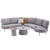 AVH-Collectie Savanna organische loungeset 5 delig aluminium latte AVH-Collectie Savanna organische loungeset 5 delig aluminium latte