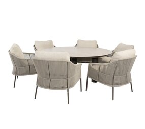 Taste 4SO Donato Florence low dining tuinset 160xH69 cm 7 delig terre Taste 4SO Taste 4SO Donato Florence low dining tuinset 160xH69 cm 7 delig terre Taste 4SO