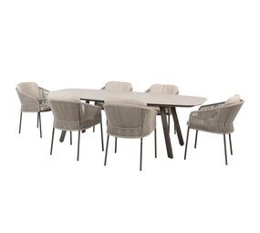 Taste 4SO Florence Manolo dining tuinset 240x103xH75 cm 7 delig terre Taste 4SO Taste 4SO Florence Manolo dining tuinset 240x103xH75 cm 7 delig terre Taste 4SO