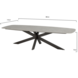 Taste 4SO Prado dining tuintafel 300x110xH75 cm terre met keramisch deens ovaal blad Taste 4SO