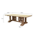 AVH-Collectie Antigua dining tuintafel 250x120xH77 cm teak gekruist AVH-Collectie Antigua dining tuintafel 250x120xH77 cm teak gekruist