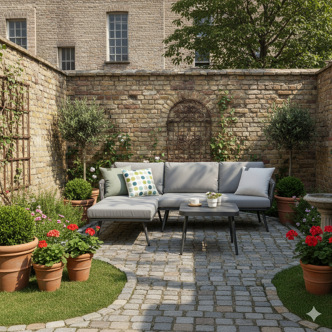 De betovering van een romantische tuin