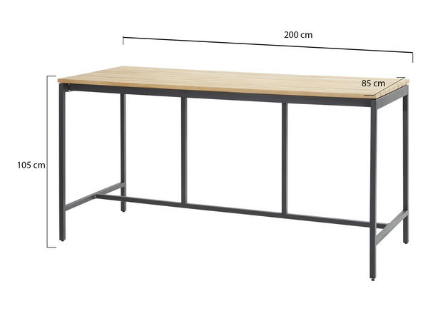 Taste 4SO Taverne bartafel 200x85xH105 cm teak Taste 4SO