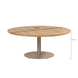 Taste 4SO Saba low dining teak tafel 160ØxH69 cm met latte onderstel Taste 4SO