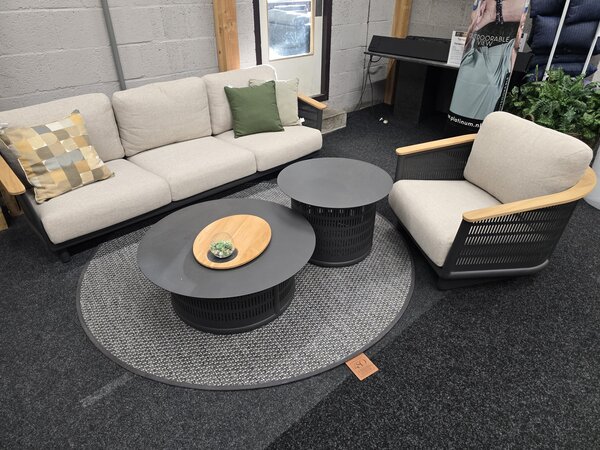 AVH-Collectie Showroommodel Lattice stoel bank loungeset 4 delig aluminium antraciet AVH-Collectie Showroommodel Lattice stoel bank loungeset 4 delig aluminium antraciet