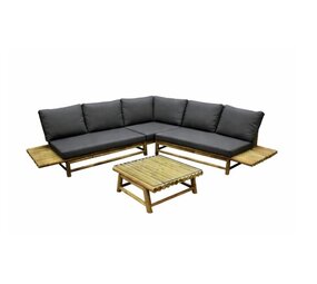 AVH-Collectie Piton hoek loungeset 4 delig bamboe