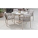 4 Seasons Outdoor Sarah Piacenza dining tuinset 120xH75 cm 5 delig keramiek latte Taste 4SO