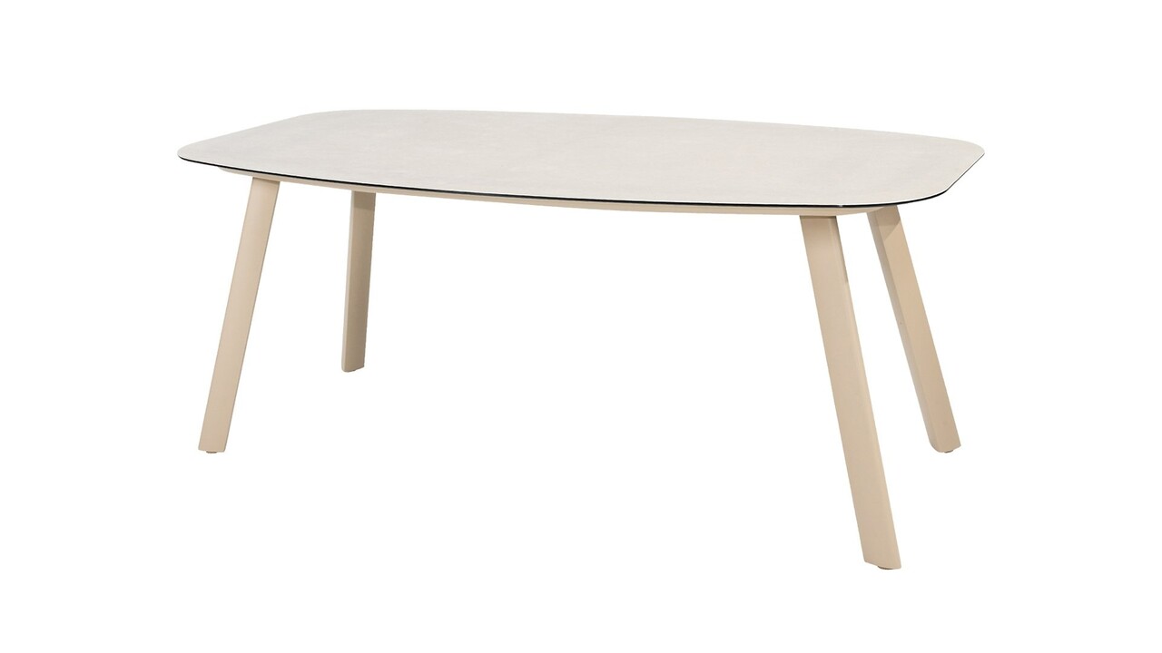 4 Seasons Outdoor Manolo Piacenza dining tuinset 180x95xH75 cm 5 delig keramiek latte Taste 4SO