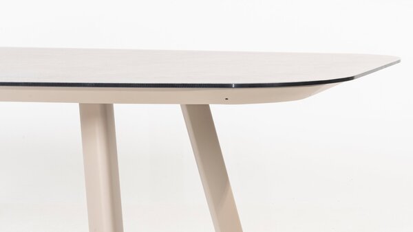 4 Seasons Outdoor Manolo Piacenza dining tuinset 180x95xH75 cm 5 delig keramiek latte Taste 4SO