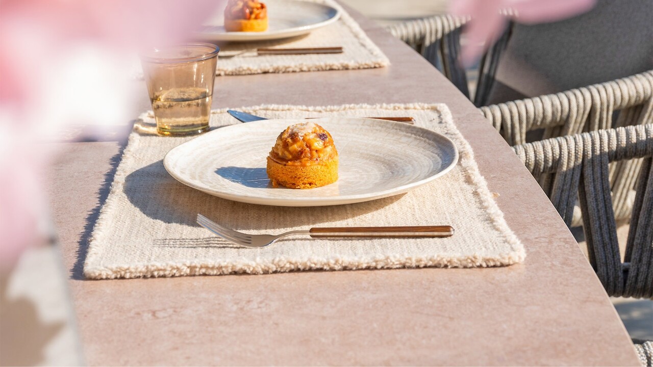 4 Seasons Outdoor Manolo Piacenza dining tuinset 180x95xH75 cm 5 delig keramiek latte Taste 4SO