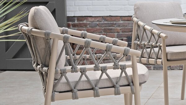 4 Seasons Outdoor Manolo Piacenza dining tuinset 180x95xH75 cm 5 delig keramiek latte Taste 4SO