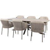 4 Seasons Outdoor Prado Florence dining tuinset 240x105xH75 cm 7 delig terre keramisch deens ovaal Taste 4SO