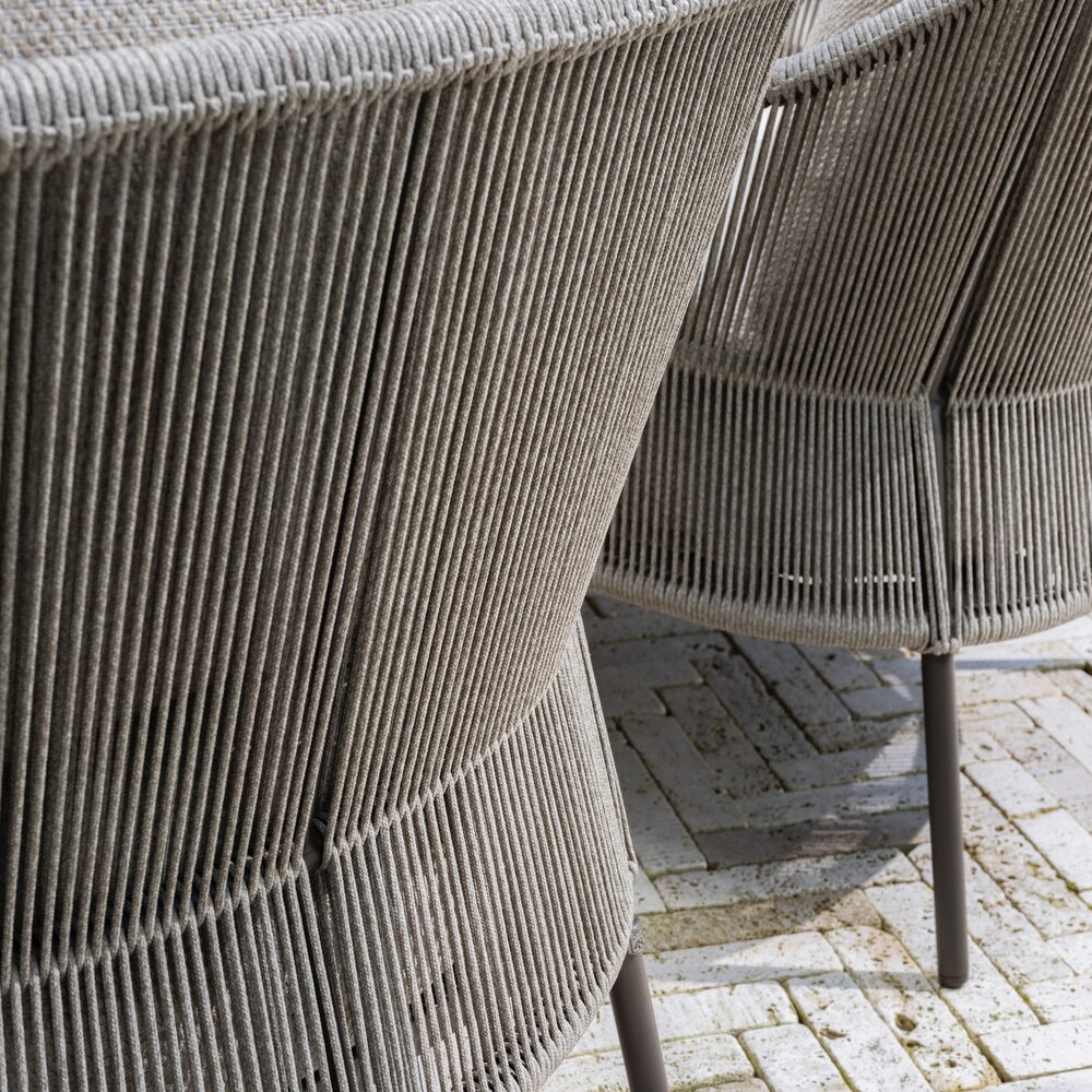 4 Seasons Outdoor Prado Florence dining tuinset 130xH75 cm rond 5 delig keramiek terre Taste 4SO