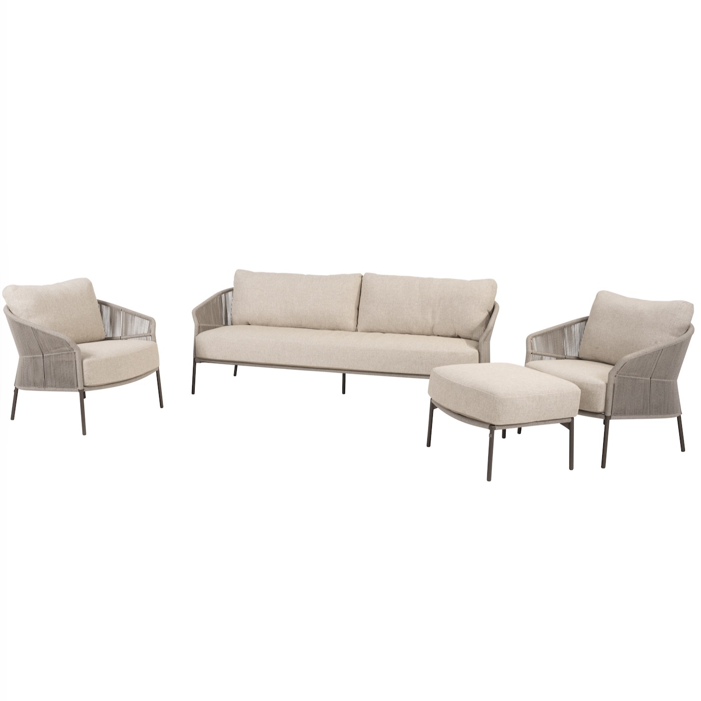 4 Seasons Outdoor Florence stoel bank loungeset 4 delig rope terre Taste 4SO