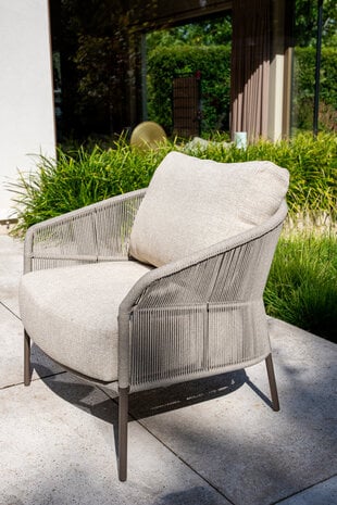 4 Seasons Outdoor Florence stoel bank loungeset 4 delig rope terre Taste 4SO 4 Seasons Outdoor Florence stoel bank loungeset 4 delig rope terre Taste 4SO