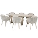 4 Seasons Outdoor Estate Eva dining tuinset 240x105xH75 cm 7 delig keramiek latte Taste 4SO