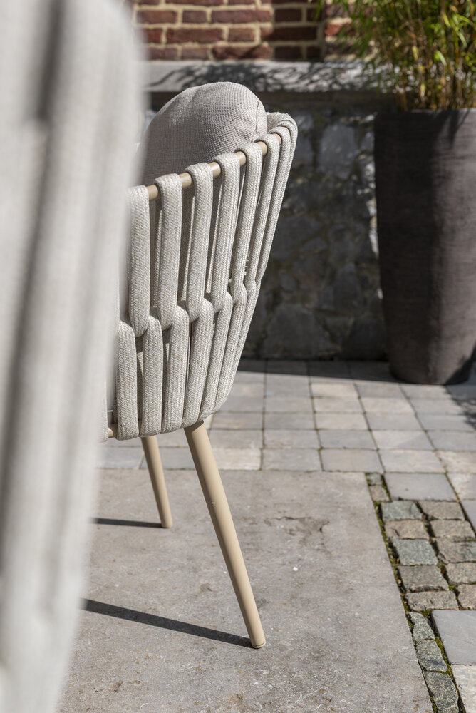 4 Seasons Outdoor Estate Eva dining tuinset 240x105xH75 cm 7 delig keramiek latte Taste 4SO