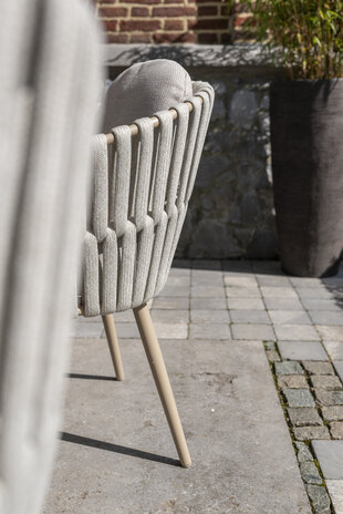 4 Seasons Outdoor Estate Eva dining tuinset 240x105xH75 cm 7 delig keramiek latte Taste 4SO