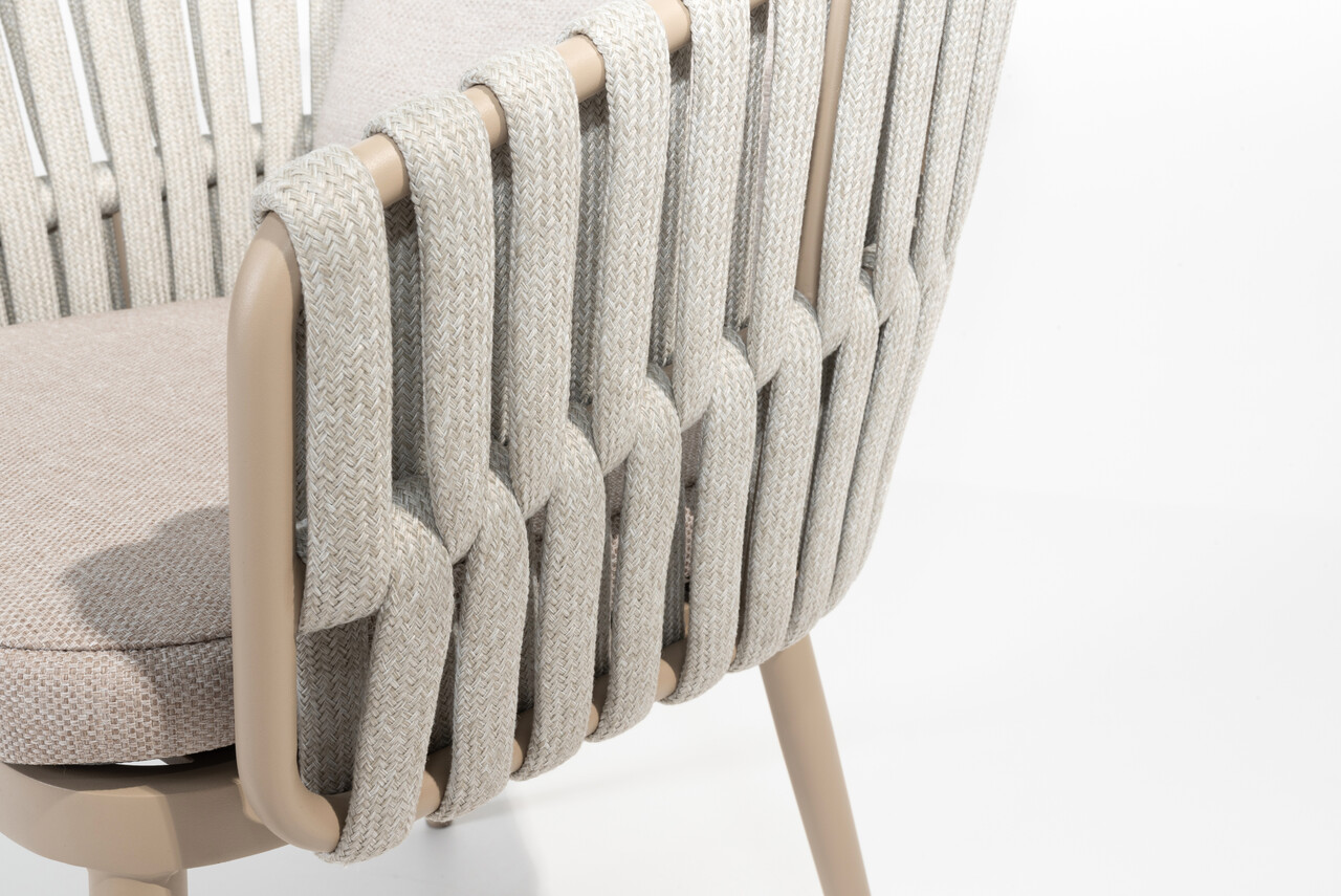 4 Seasons Outdoor Estate Eva dining tuinset 240x105xH75 cm 7 delig keramiek latte Taste 4SO