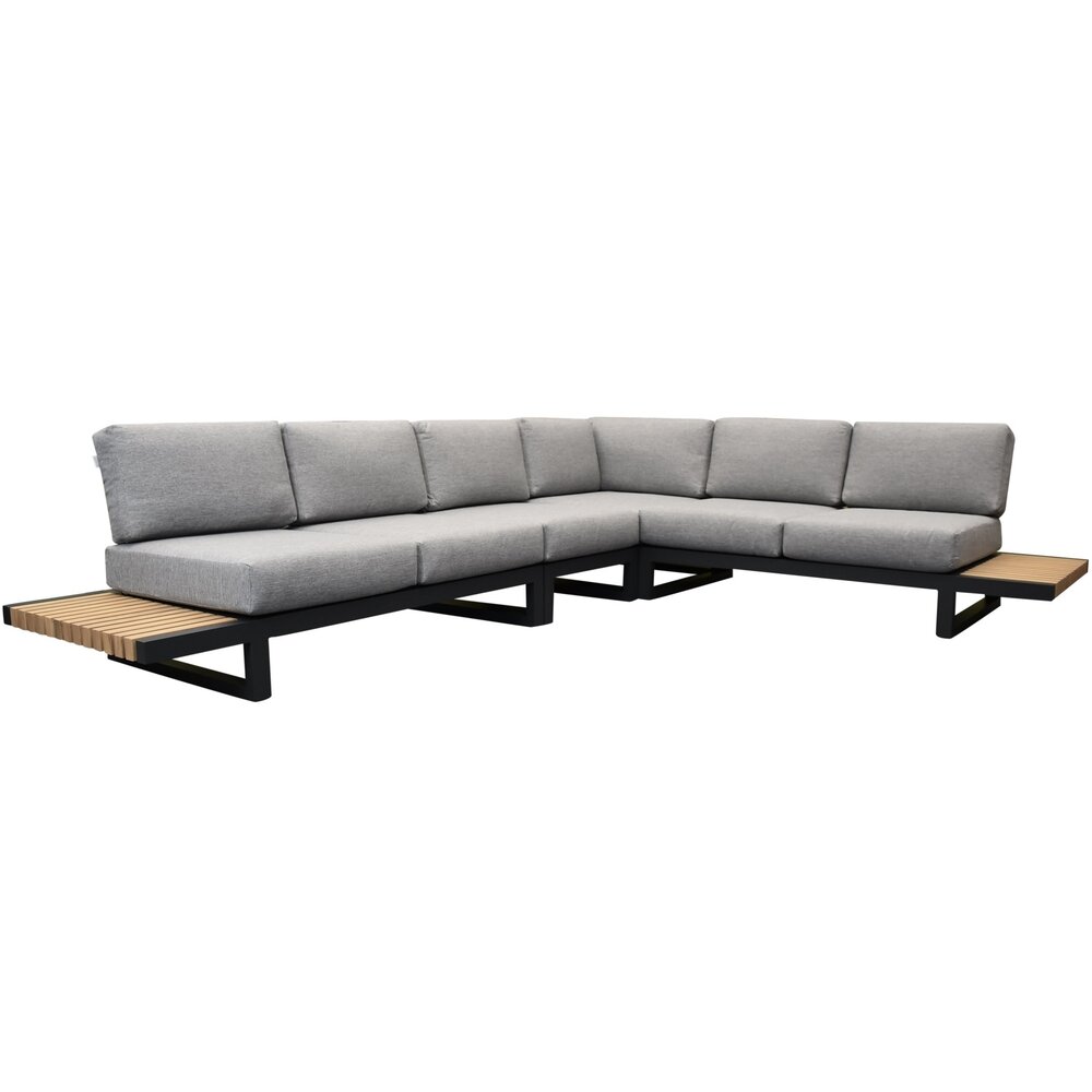 AVH-Collectie Showroommodel Ravenna platform hoek loungeset 5 delig antraciet aluminium AVH-Collectie Showroommodel Ravenna platform hoek loungeset 5 delig antraciet aluminium