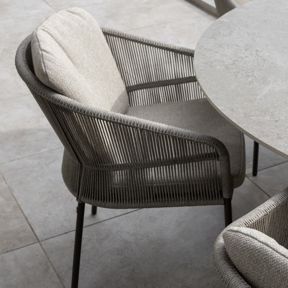 4 Seasons Outdoor Prado Florence dining tuinset 300x110xH75 cm 9 delig terre keramisch deens ovaal Taste 4SO