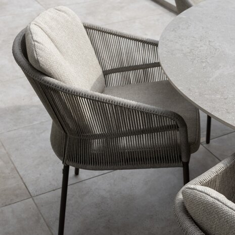 4 Seasons Outdoor Prado Florence dining tuinset 300x110xH75 cm 9 delig terre keramisch deens ovaal Taste 4SO