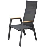 AVH-Collectie Showroommodel Nancy dining tuinstoel aluminium teak antraciet ( set van 6)