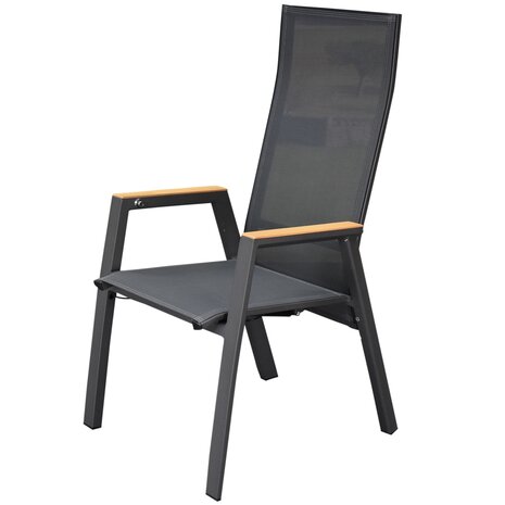 AVH-Collectie Showroommodel Nancy dining tuinstoel aluminium teak antraciet ( set van 6) AVH-Collectie Showroommodel Nancy dining tuinstoel aluminium teak antraciet ( set van 6)